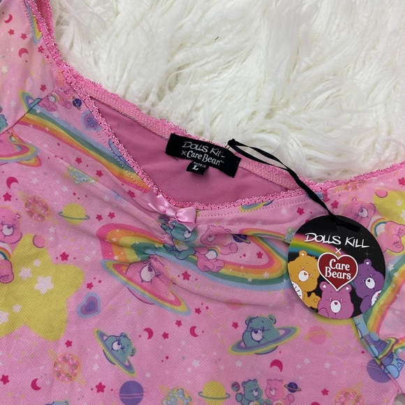 Dolls Kill X Care Bears Mesh Crop Top - Picture 2 of 2